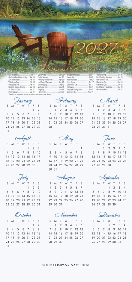By the Lake Calendar Cards