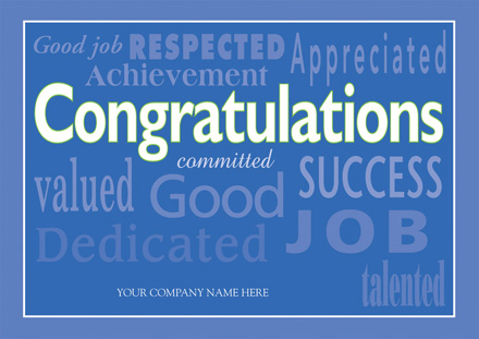 Blue Bravos Congratulations Cards